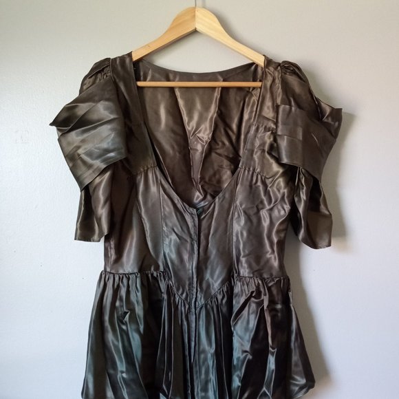Vintage Copper Brown Long Dress - Picture 4 of 5